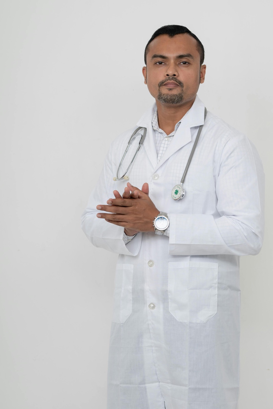 Doctor in a white coat